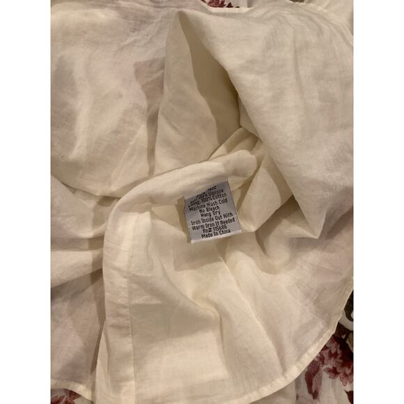 Johnny Was GEORGIA bloooms wave FLOUNCE maxi DRESS white floral boho M - Picture 5 of 7